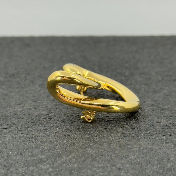 Vintage D Letter Brooch Initial Anne Klein Cursive Gold Tone Pin Estate Scatter - Picture 3 of 8